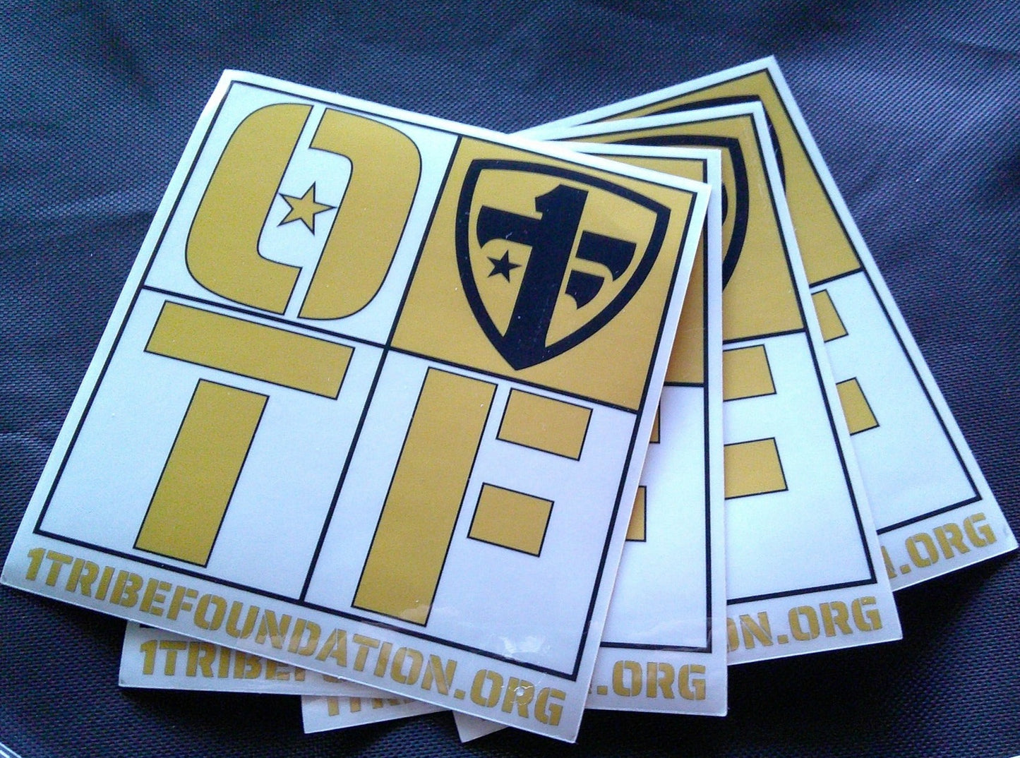 OTF Transparent Sticker Gold/Black