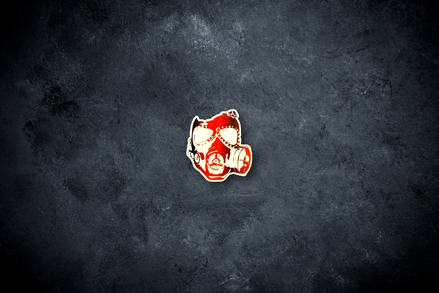 Red Gas Mask Decal Transparent