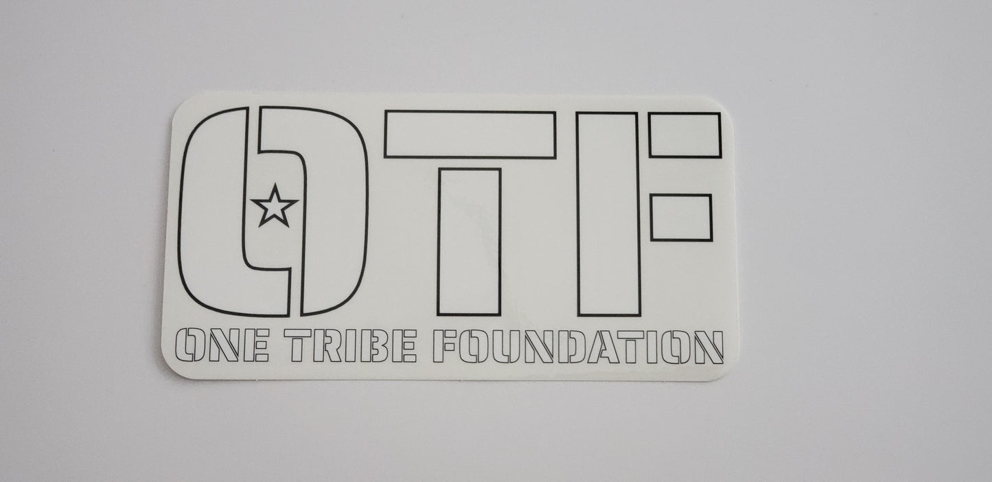 OTF Transparent Sticker White