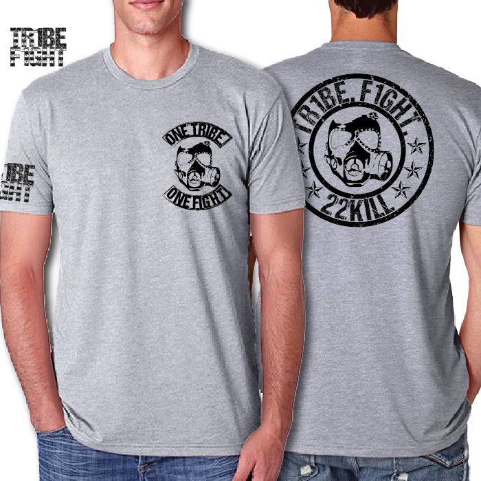 "OG" 22KILL t-shirt in gray. One Tribe. One Fight.