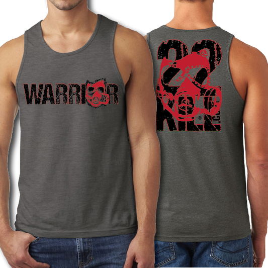 One Tribe Foundation 22KILL tank with Warrior on the front and the gasmask & 22KILL on the back.