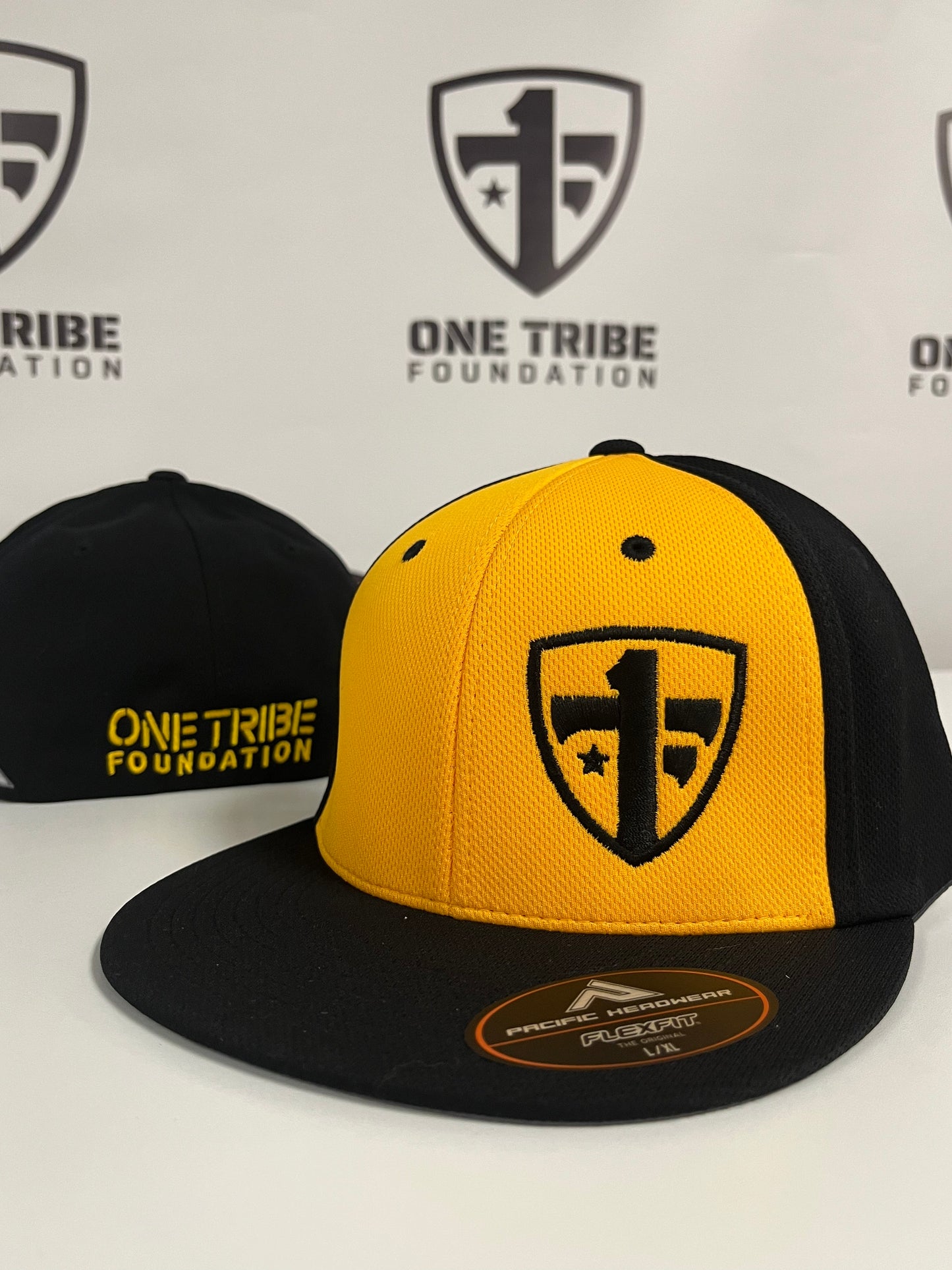 One Tribe Foundation black and gold hat.