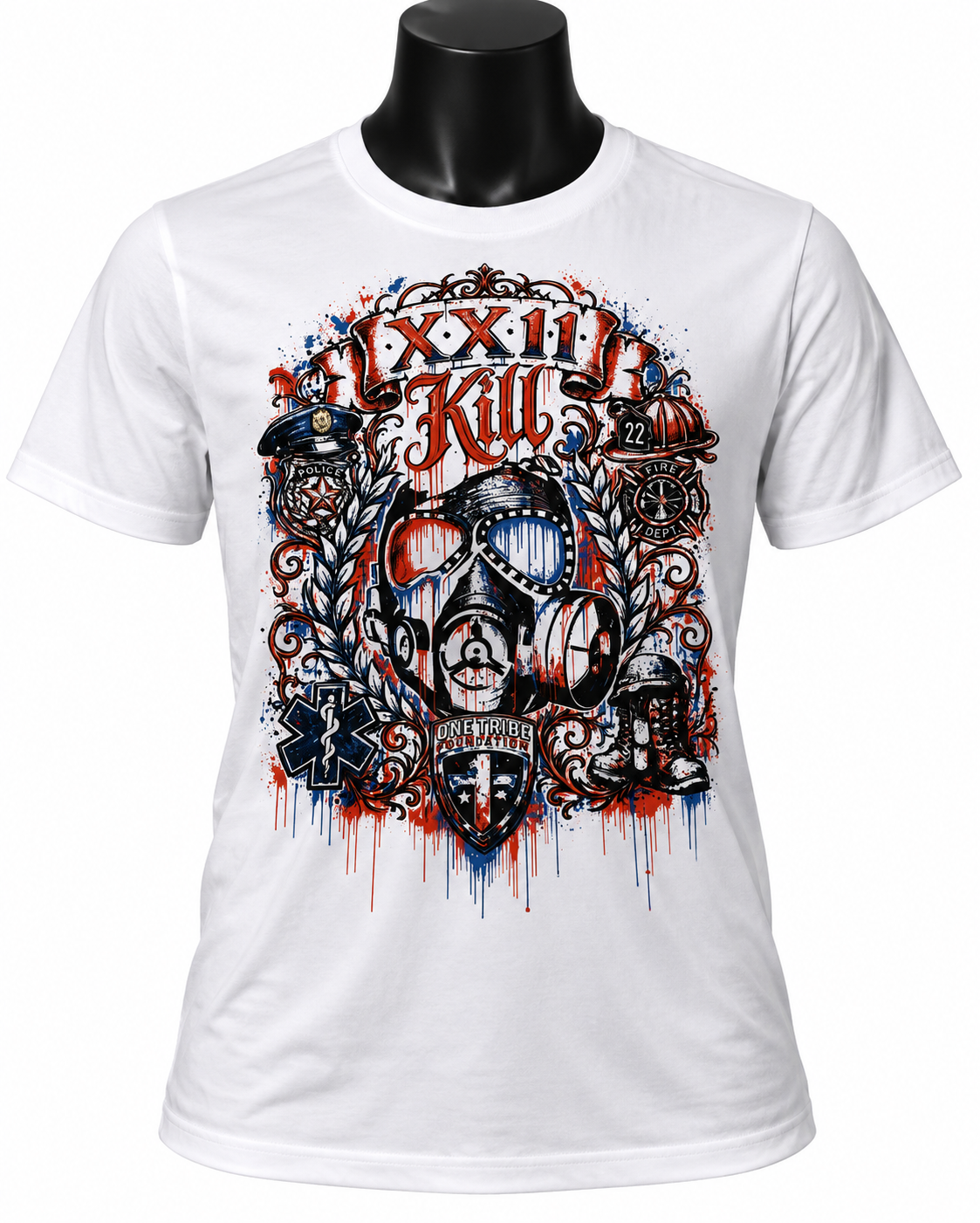 22KILL White T-Shirt – Full Color