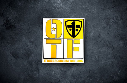 OTF Transparent Sticker Gold/Black