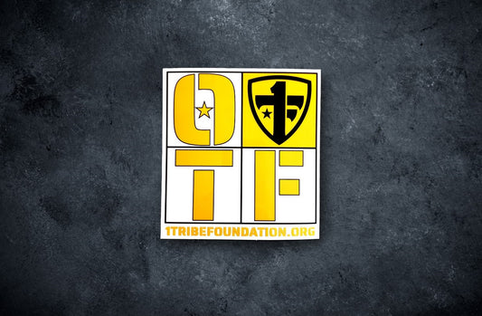 OTF Transparent Sticker Gold/Black