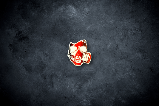 Red Gas Mask Decal Transparent