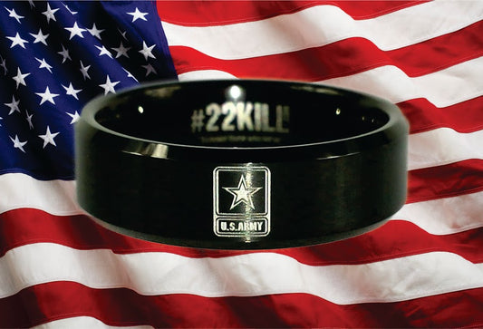Engraved Honor Ring (Army Logo)