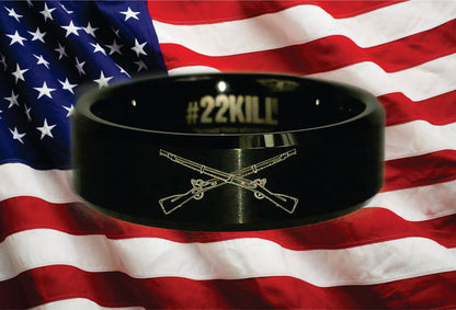 Engraved Honor Ring (Crossed Rifles)