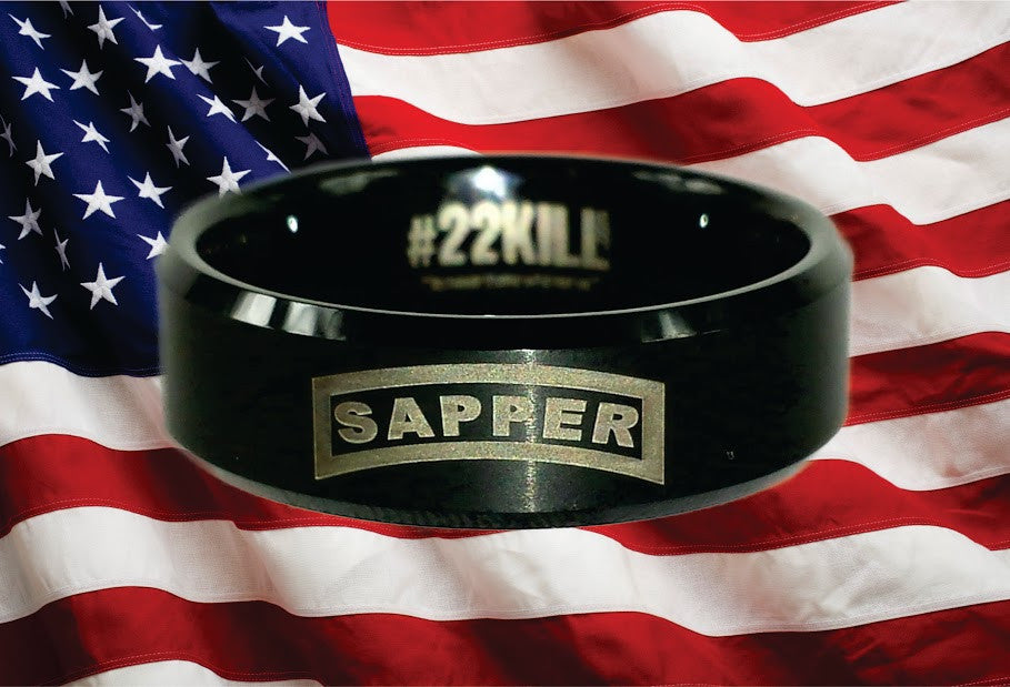 Engraved Honor Ring (Army Sapper)