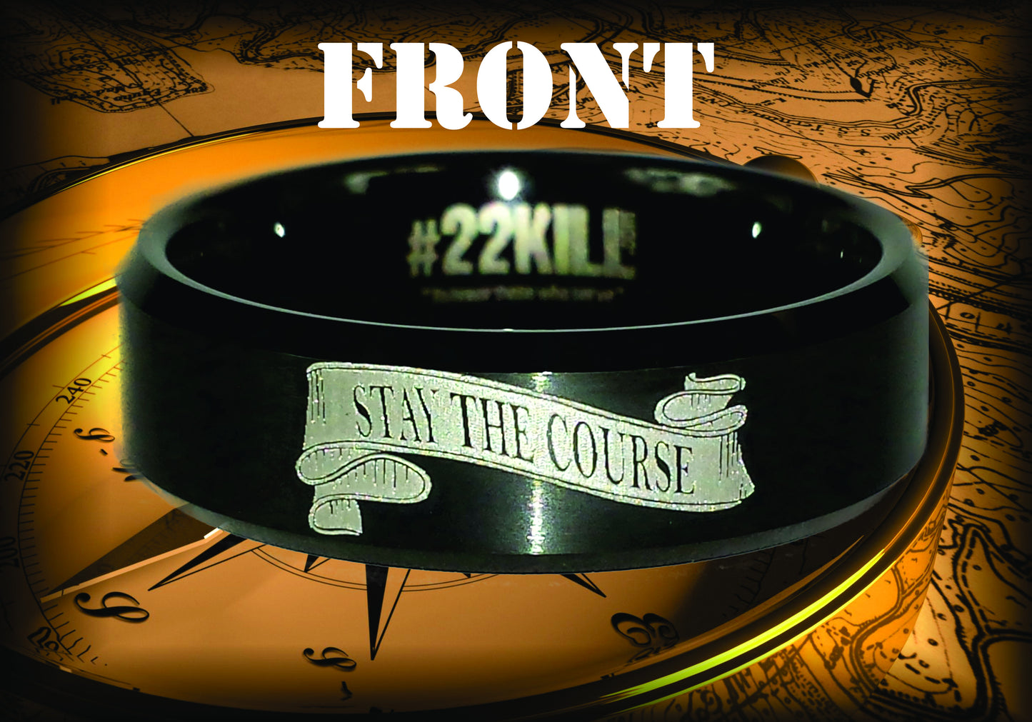 Engraved Honor Ring (Stay the Course)